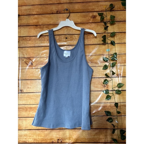 All Felix Ribbed Sky Blue Tank Top Size Medium - Picture 1 of 7
